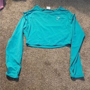 Gymshark Turquoise Long Sleeve Crop Top
